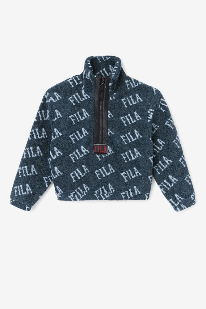 Fila Jakke Dame Sort Jayla Sherpa Half Zip MYU-623471